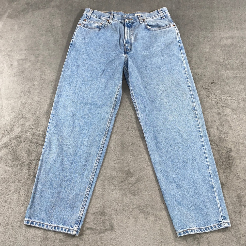 Vintage Levis 550 Jeans Men 36x30 Light Wash Relaxed Fit Tapered Y2k Denim Blue